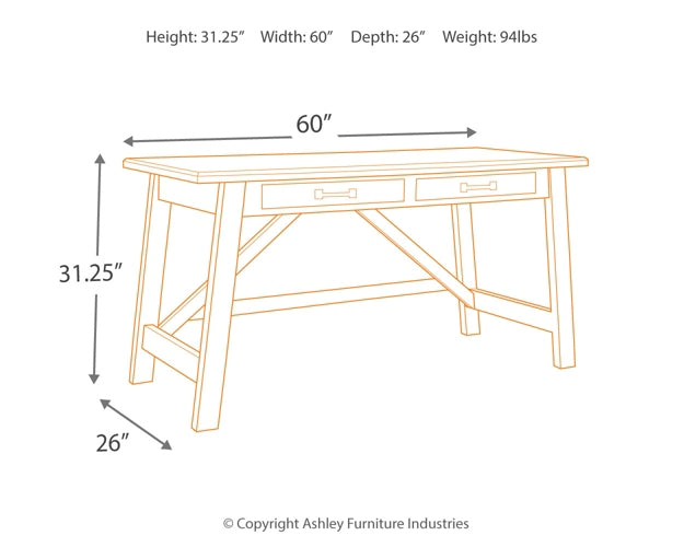 Baldridge Home Office Large Leg Desk