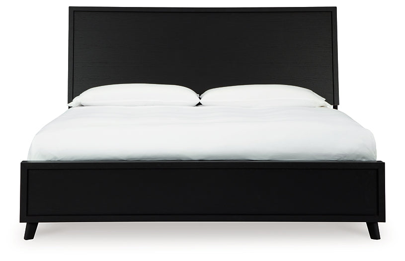 Danziar Queen Panel Bed with Mirrored Dresser, Chest and Nightstand