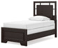 Covetown Twin Panel Bed with Mirrored Dresser