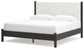 Cadmori King Upholstered Panel Bed with Dresser and 2 Nightstands