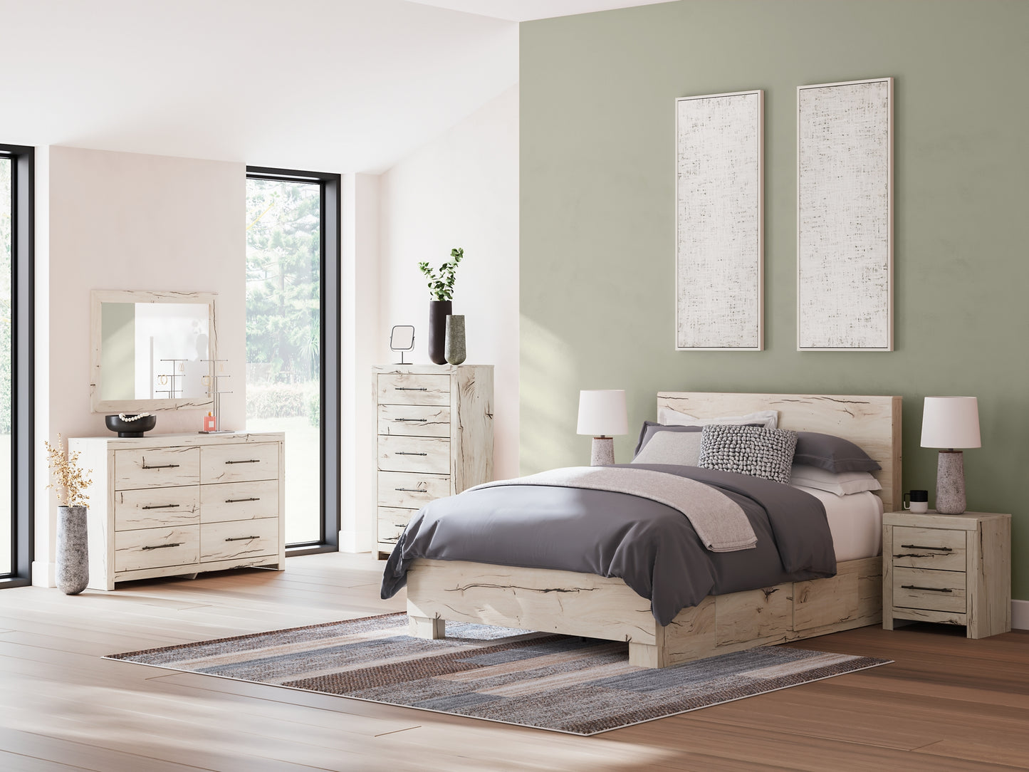 Lawroy  Panel Bed With Storage