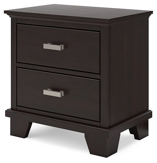 Covetown Twin Panel Bed with Mirrored Dresser, Chest and Nightstand