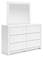 Load image into Gallery viewer, Mollviney Twin Panel Headboard with Mirrored Dresser and Chest
