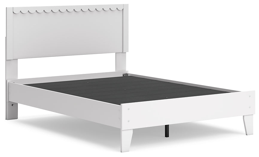 Hallityn Full Panel Platform Bed with Dresser, Chest and Nightstand