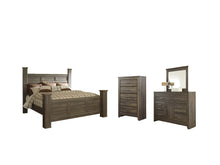 Load image into Gallery viewer, Juararo King Poster Bed with Mirrored Dresser and Chest
