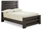 Brinxton Full Panel Bed with Mirrored Dresser and 2 Nightstands