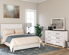 Load image into Gallery viewer, Gerridan Queen Panel Bed with Mirrored Dresser
