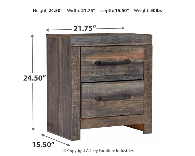 Drystan Twin Panel Bed with Nightstand