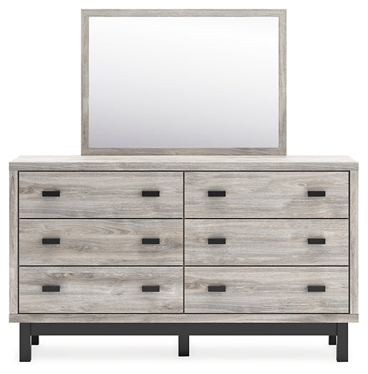 Vessalli Queen Panel Bed with Mirrored Dresser, Chest and 2 Nightstands