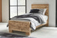 Hyanna Twin Panel Bed with Mirrored Dresser and 2 Nightstands