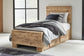 Hyanna Twin Panel Bed with Storage with Mirrored Dresser, Chest and 2 Nightstands